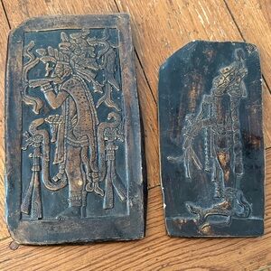Set of Vintage Mayan Carved Tablets